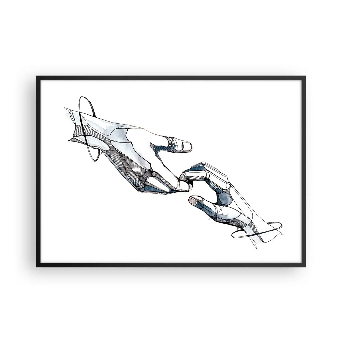 Poster in een zwarte lijst - Een goed gebaar - 100x70 cm