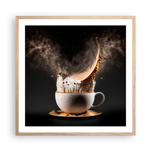 Een poster in een licht eiken lijst - Een explosie van smaak - 60x60 cm