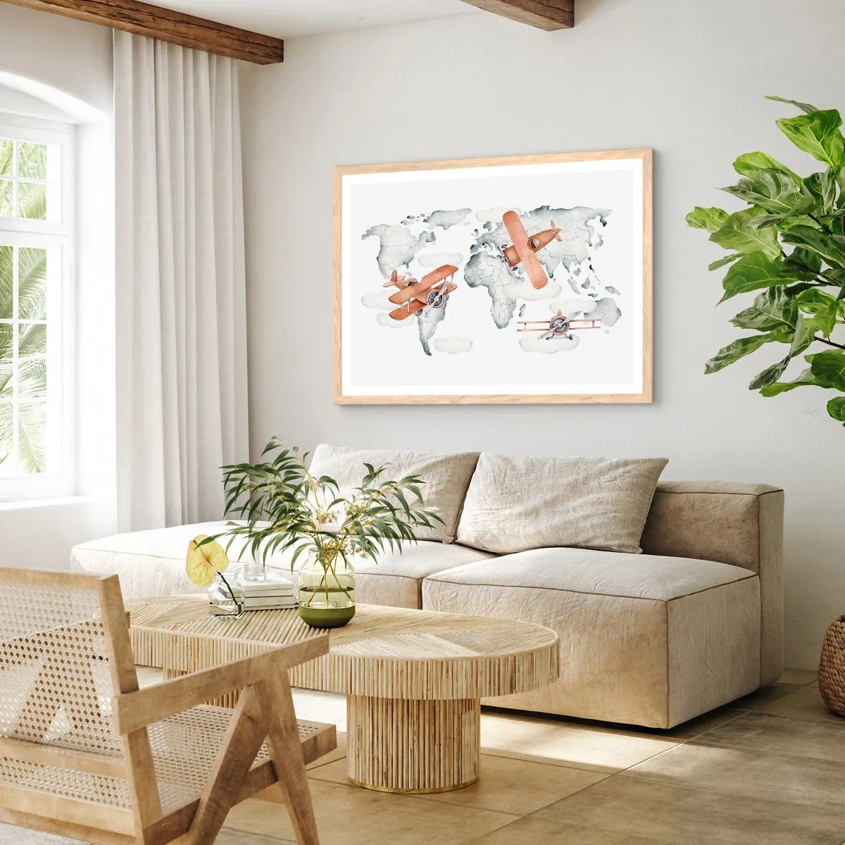 Een poster in een licht eiken lijst - In een pioniersgeest - 40x30 cm