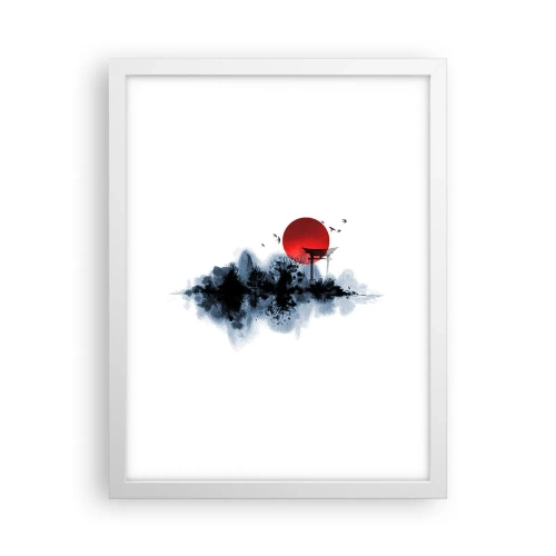 Poster in een witte lijst - Japanse weergave - 30x40 cm