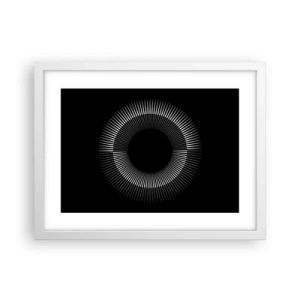 Poster in een witte lijst - Zwarte zon - 40x30 cm