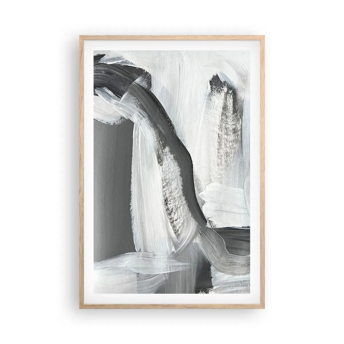 Een poster in een licht eiken lijst - Een beslissende beweging - 61x91 cm