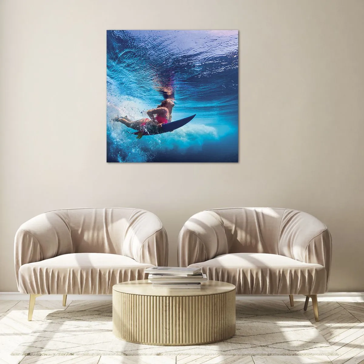 Schilderen op glas - De diepte van vreugde - 40x40 cm