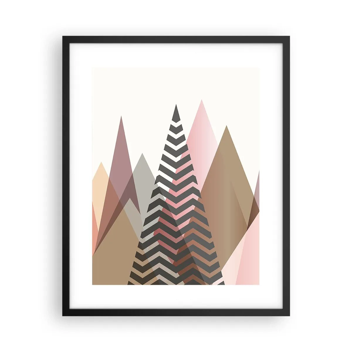 Poster in een zwarte lijst - Piramidaal uitzicht - 40x50 cm