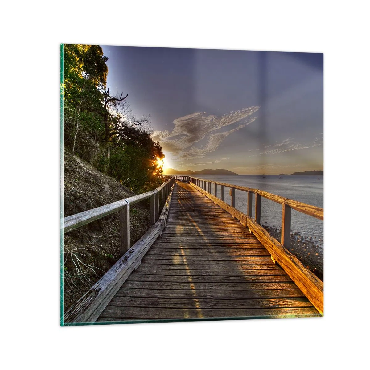 Schilderen op glas - Ga, blijf naar de zon gaan - 70x70 cm