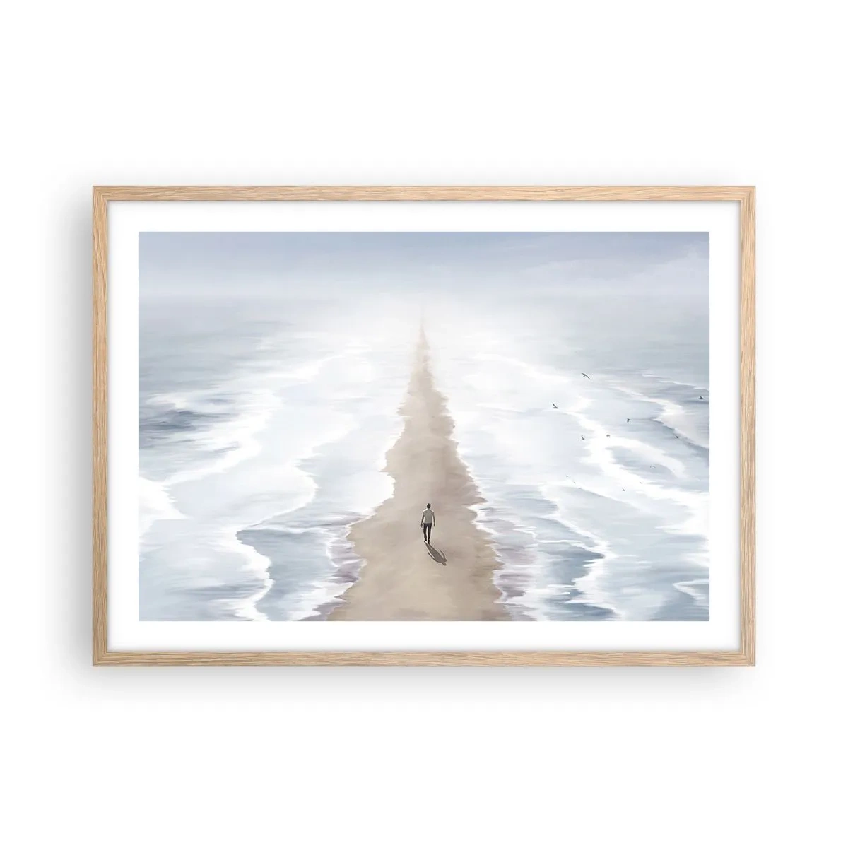 Een poster in een licht eiken lijst - Een gouden toekomst - 70x50 cm