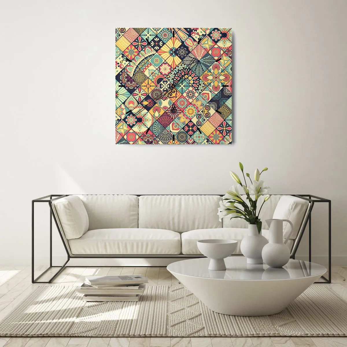 Wandklok - Klok - Marokkaanse sfeer - 40x40 cm