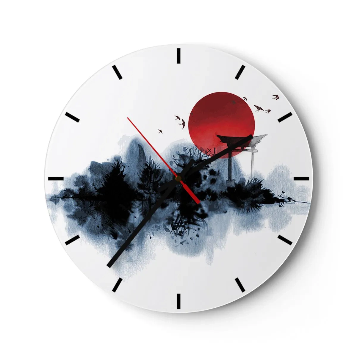 Wandklok - Klok - Japanse weergave - 40x40 cm