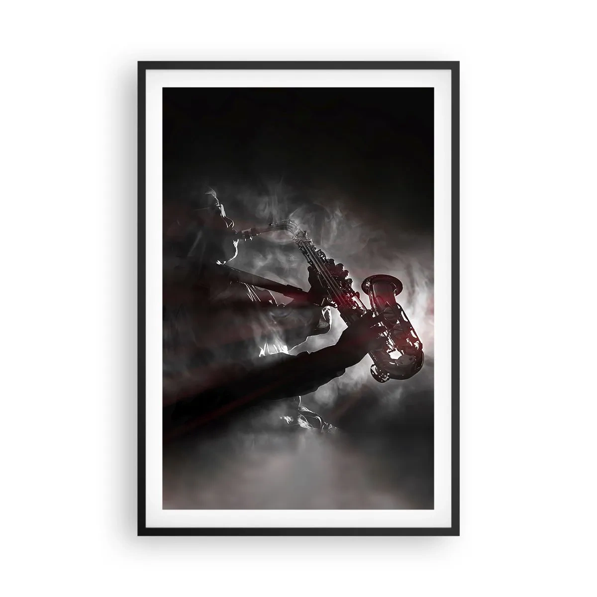 Poster in een zwarte lijst - In de dampen van jazz - 61x91 cm