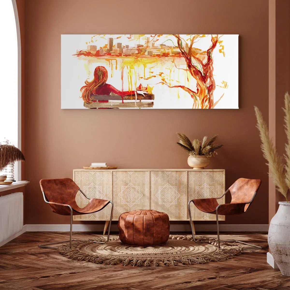 Schilderen op canvas - Een moment van bezinning - 140x50 cm