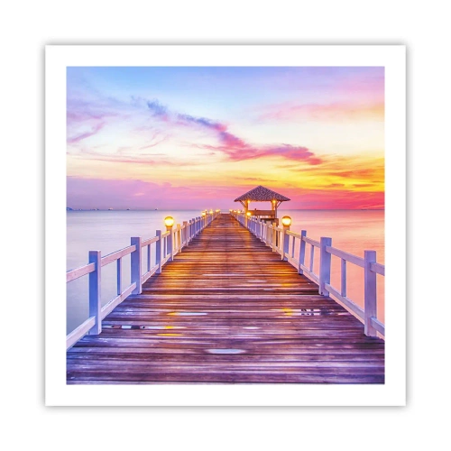 Poster - De lila-gouden stilte van de avond - 60x60 cm