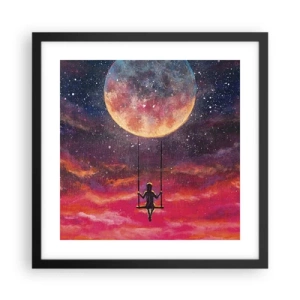 Poster in een zwarte lijst - Droom - 40x40 cm