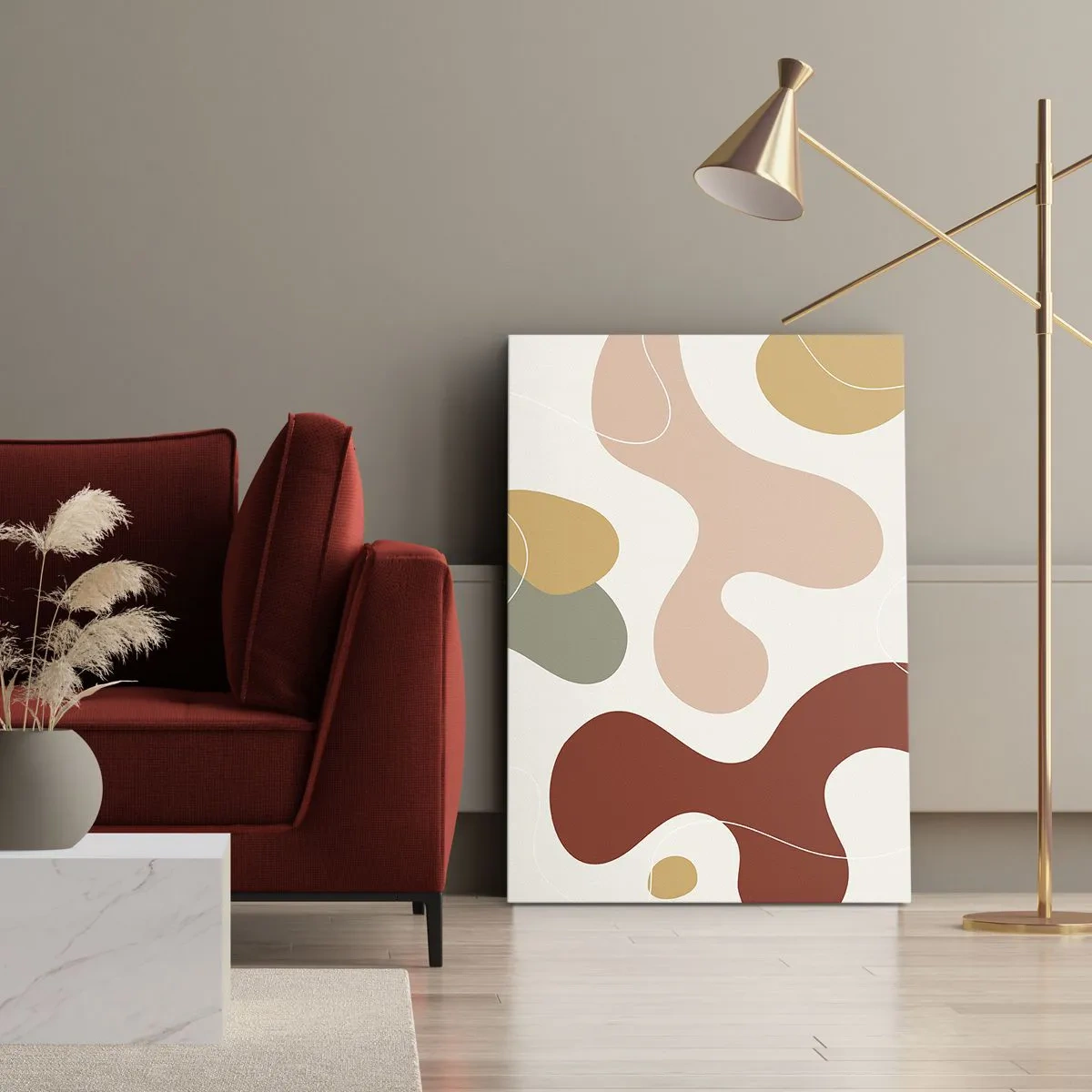 Schilderen op canvas - Kronkels of krullen? - 70x100 cm