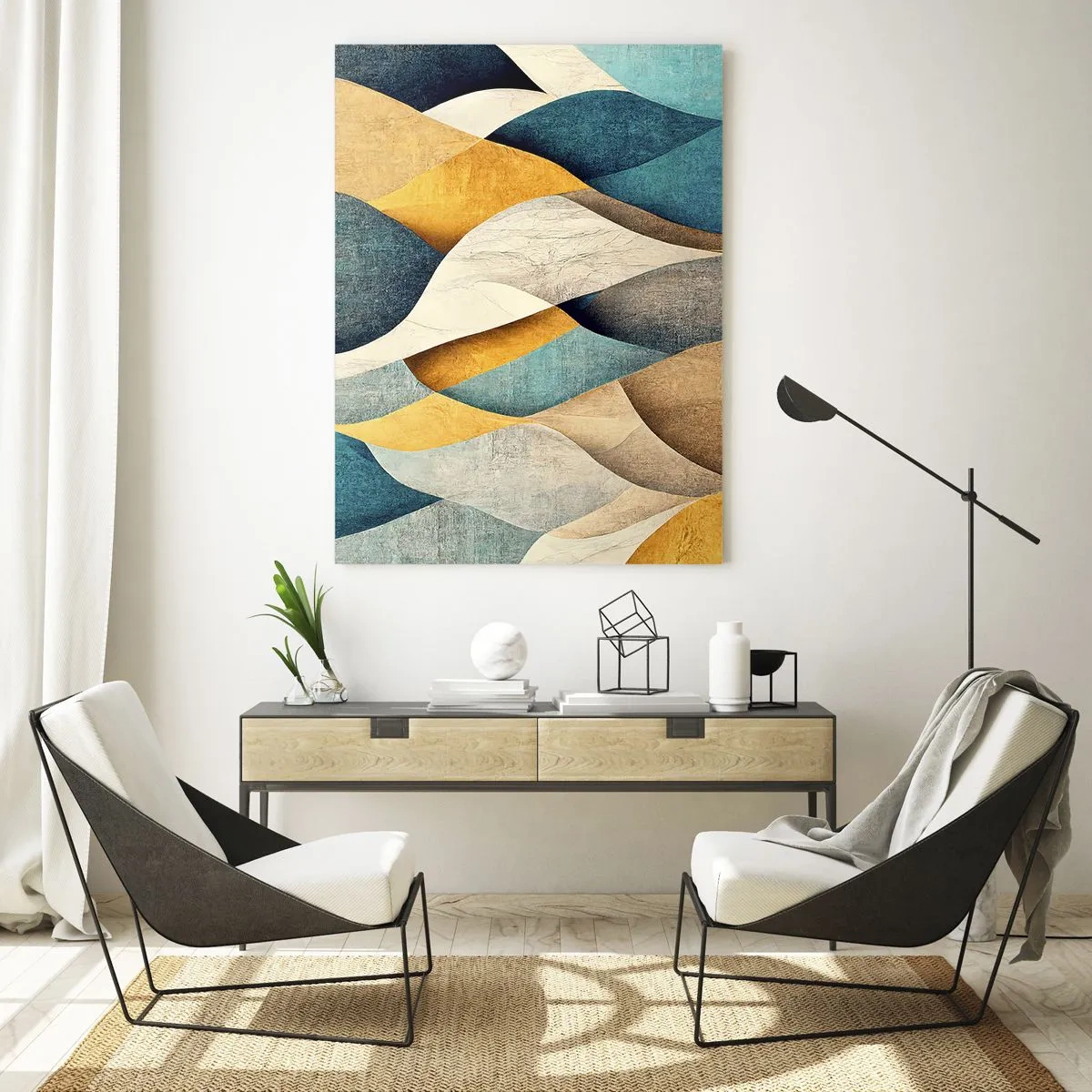 Schilderen op glas - Ritme en beweging - 50x70 cm