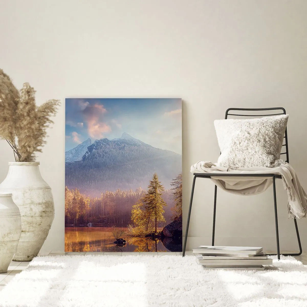 Schilderen op glas - In bergen en dalen - 80x120 cm