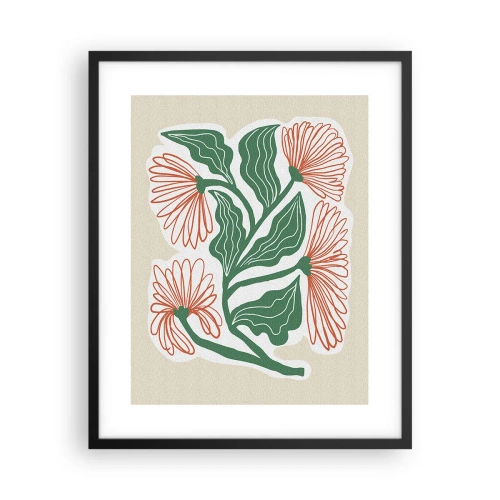 Poster in een zwarte lijst - Folk en modern - 40x50 cm