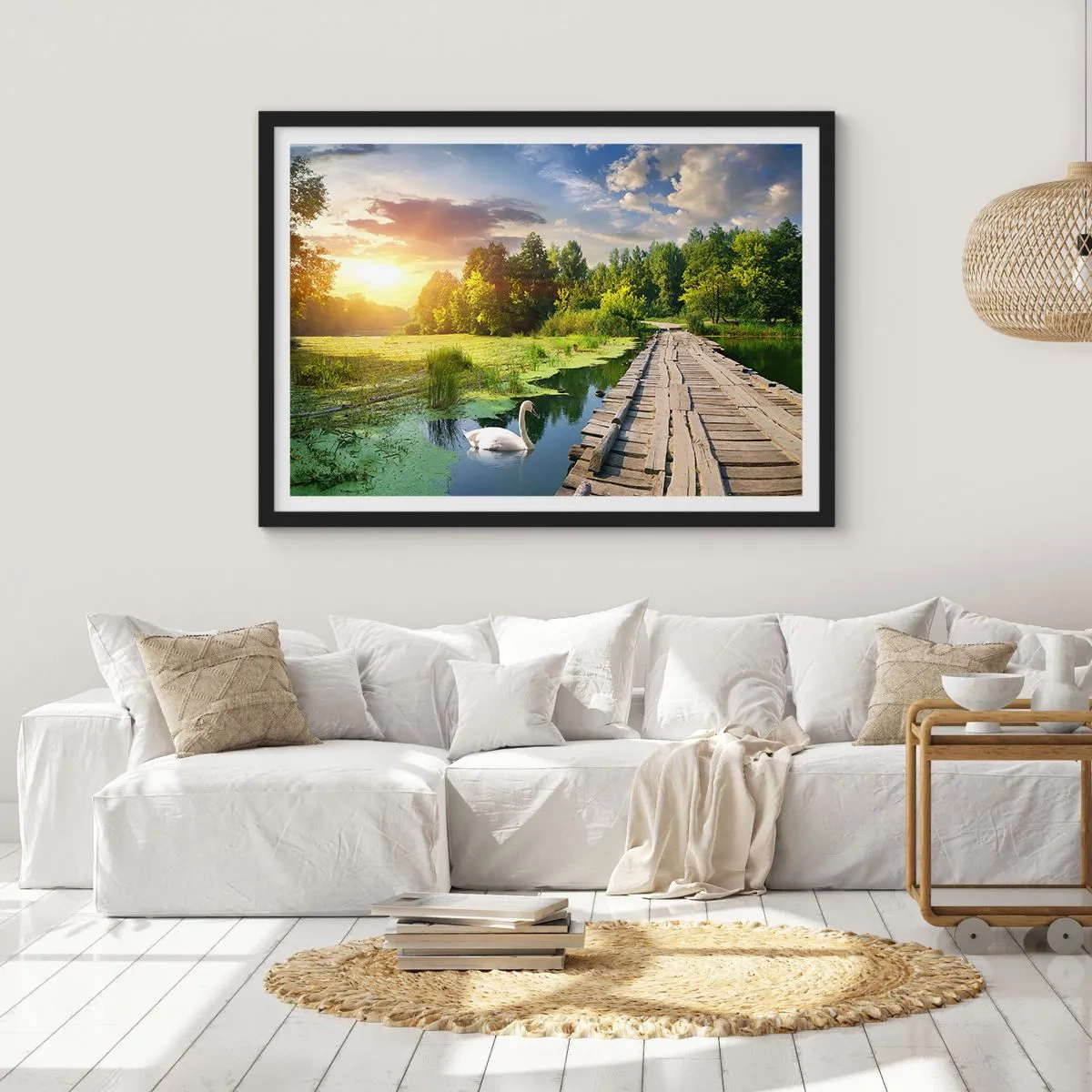 Poster in een zwarte lijst - Zomer, zomer overal - 91x61 cm