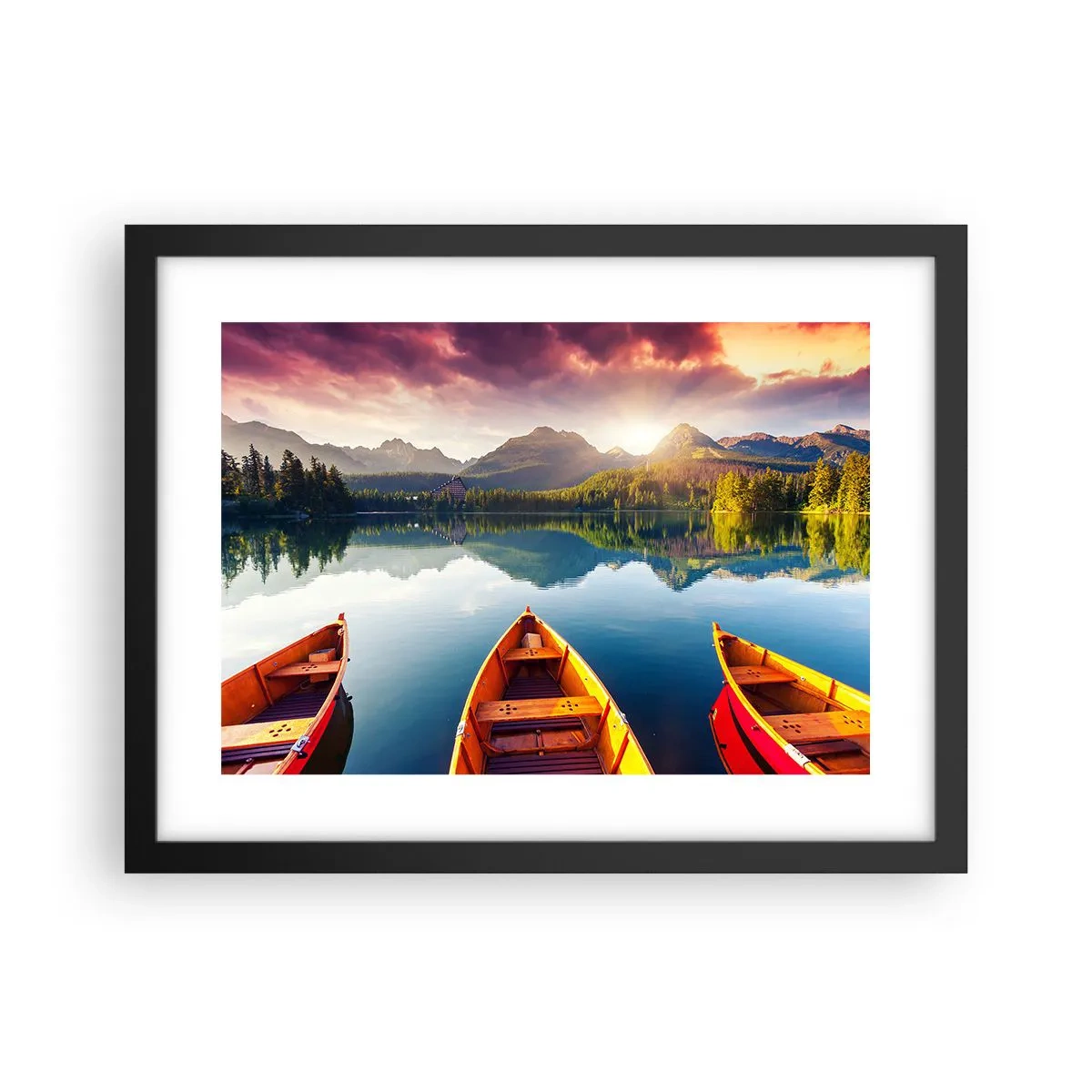 Poster in een zwarte lijst - Niets tegen de natuur - 40x30 cm