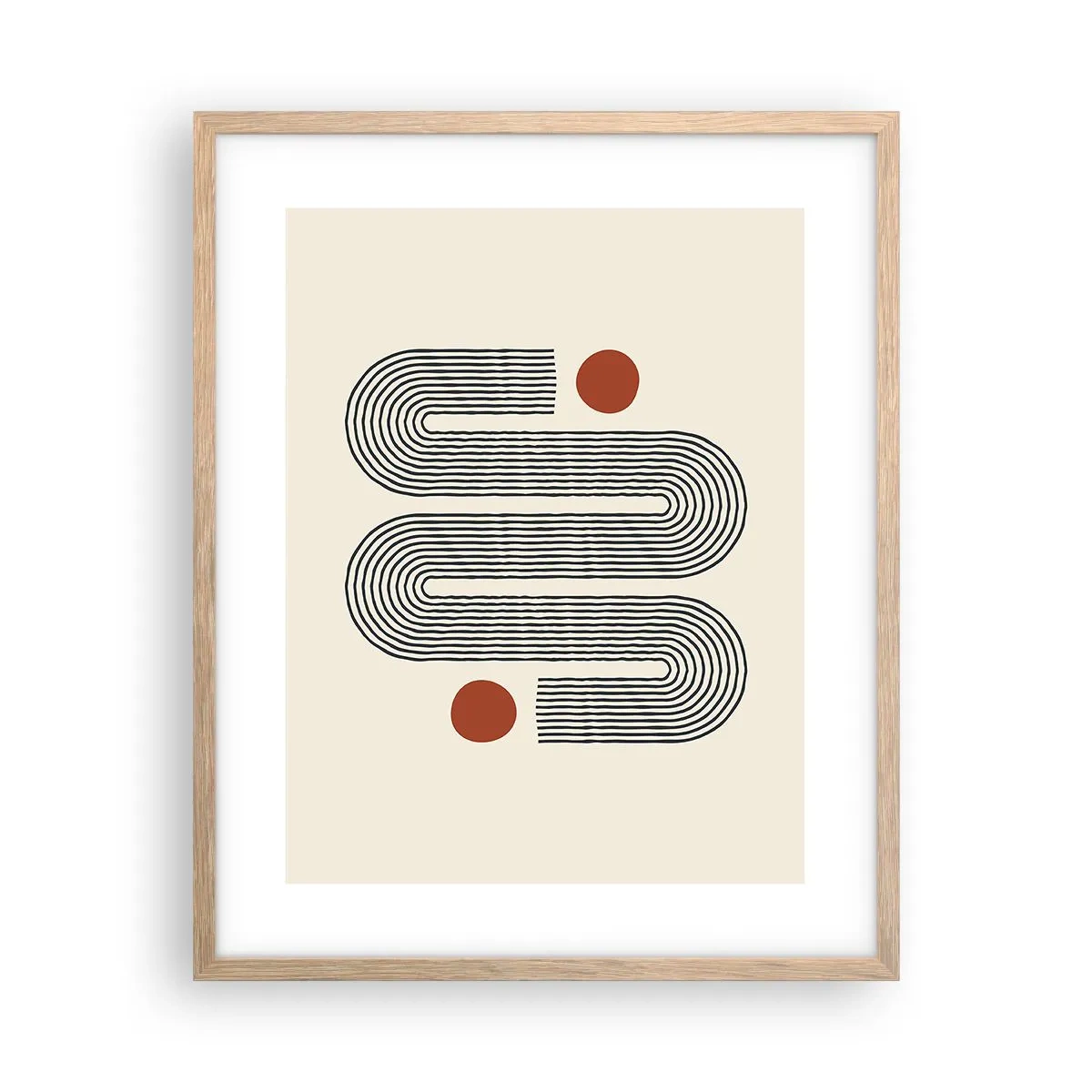 Een poster in een licht eiken lijst - Van het begin tot het eind - 40x50 cm