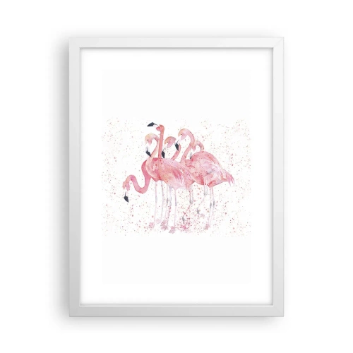 Poster in een witte lijst - Roze ensemble - 30x40 cm