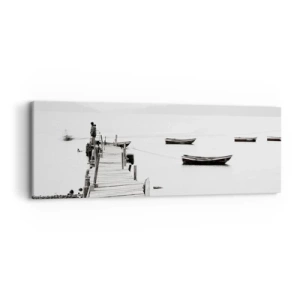 Schilderen op canvas - Stil en schoon boven het water - 90x30 cm