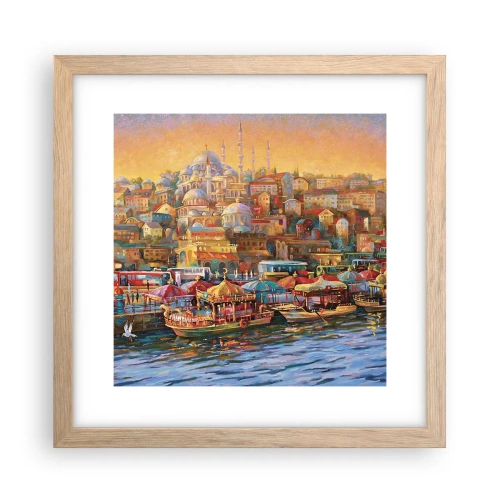 Een poster in een licht eiken lijst - Istanboel verhaal - 30x30 cm