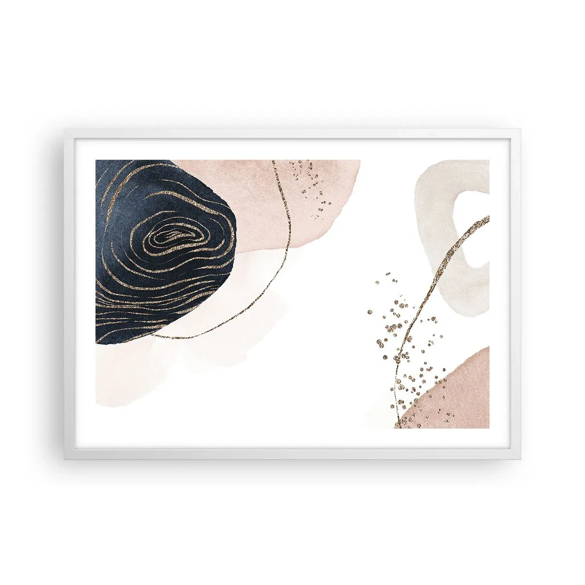 Poster in een witte lijst - Alles vloeit - 70x50 cm