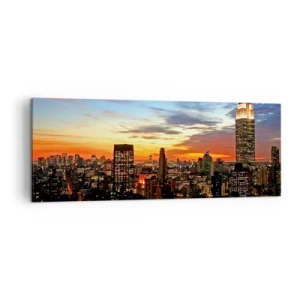 Schilderen op canvas - Een stralende Amerikaanse nacht - 140x50 cm