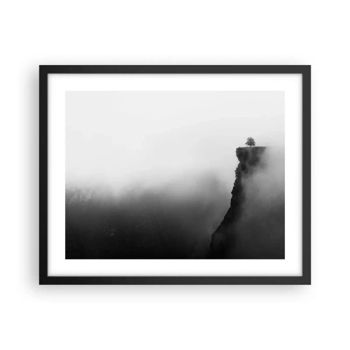 Poster in een zwarte lijst - Aan de rand van de wereld - 50x40 cm