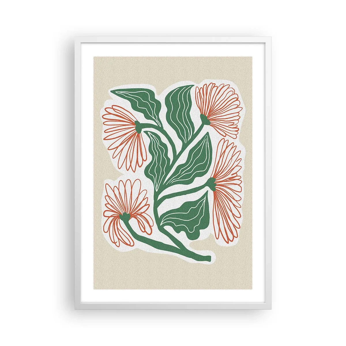 Poster in een witte lijst - Folk en modern - 50x70 cm