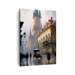 Schilderen op canvas - De charme van een Praagse avond - 50x70 cm