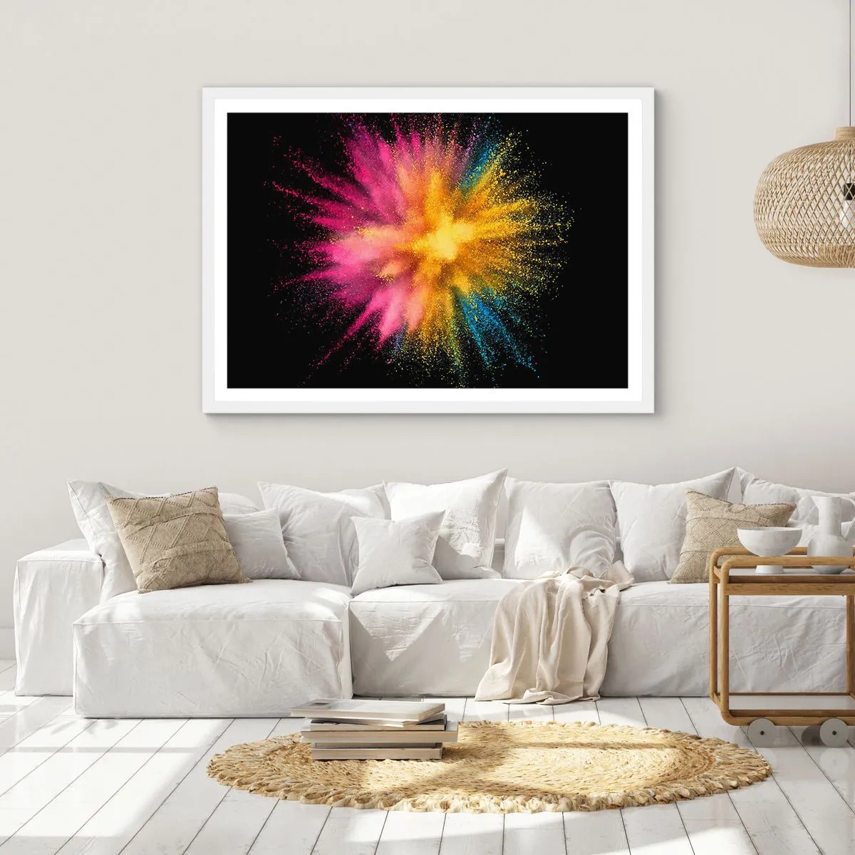 Poster in een witte lijst - De geboorte van kleuren - 40x30 cm