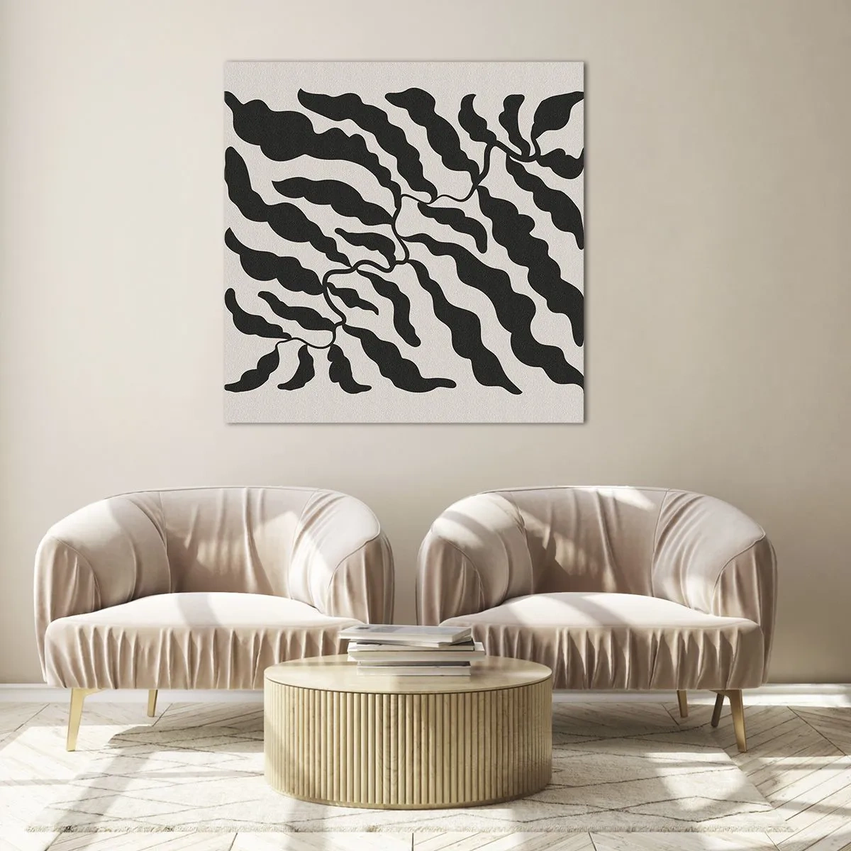 Schilderen op glas - Natuur van een vierkant - 60x60 cm