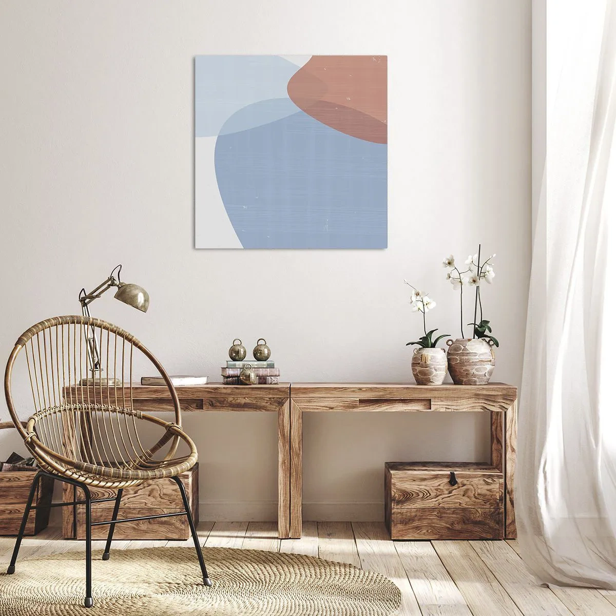 Schilderen op canvas - Pastelkleurige relaties - 60x60 cm