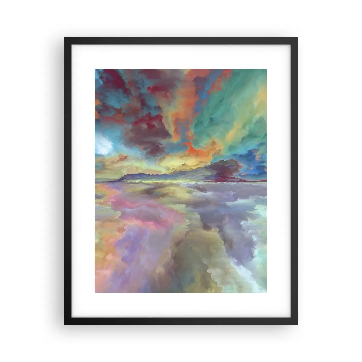 Poster in een zwarte lijst - Twee hemelen - 40x50 cm