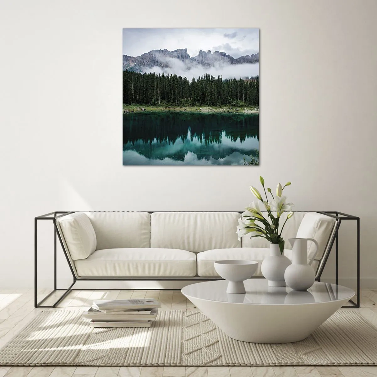 Schilderen op glas - Stil, stil, laten we het drinkwater niet wakker maken... - 40x40 cm