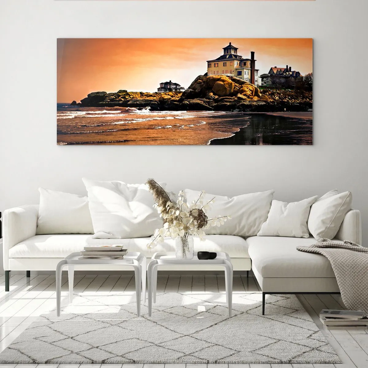 Schilderen op glas - Westkust elegantie - 90x30 cm