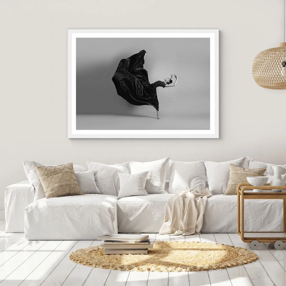 Poster in een witte lijst - Gevleugeld door muziek - 40x30 cm