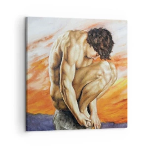 Schilderen op canvas - Ondergedompeld in zichzelf - 60x60 cm