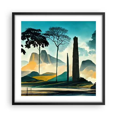 Poster in een zwarte lijst - Nog hoger en hoger - 50x50 cm