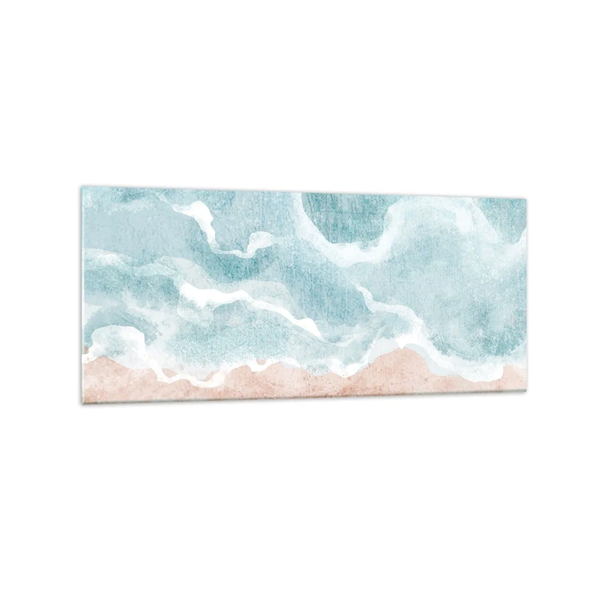 Schilderen op glas - Wolkenabstractie - 120x50 cm