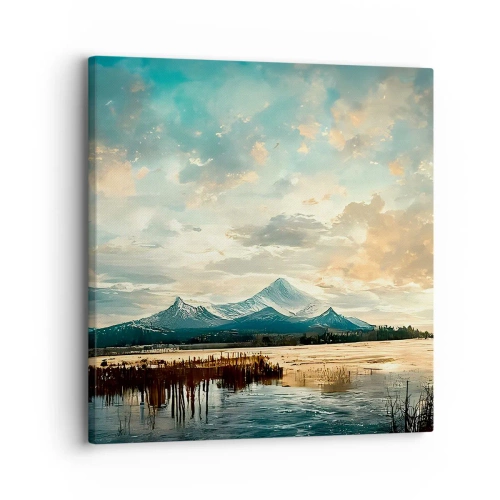 Schilderen op canvas - Onder bescherming van de hemel - 30x30 cm