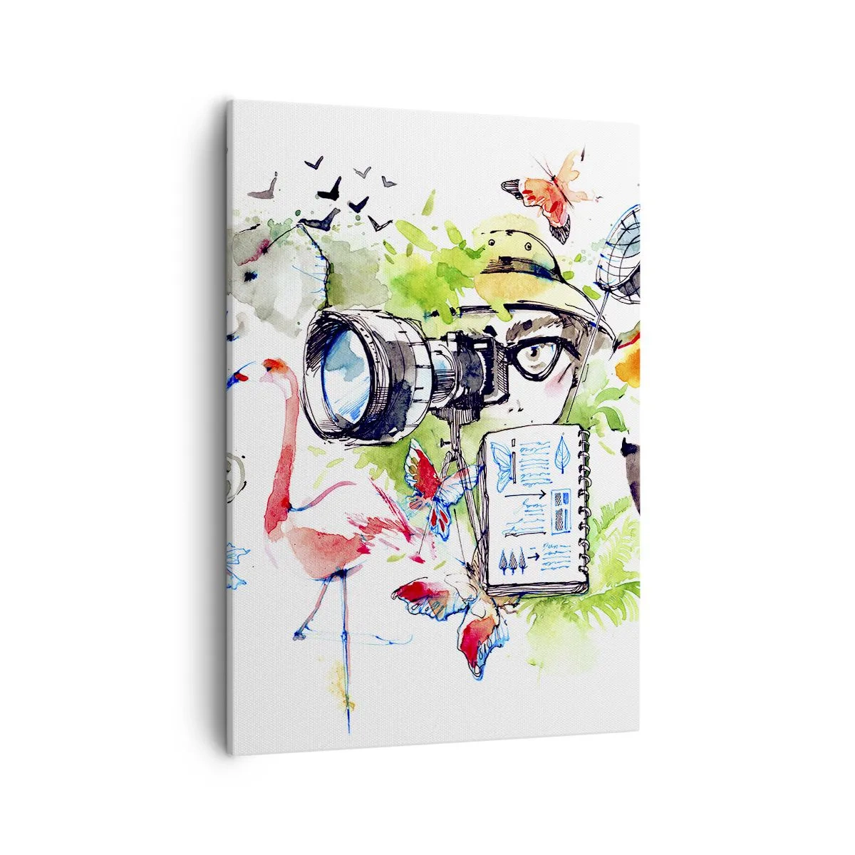 Schilderen op canvas - In de lens van een reiziger - 50x70 cm