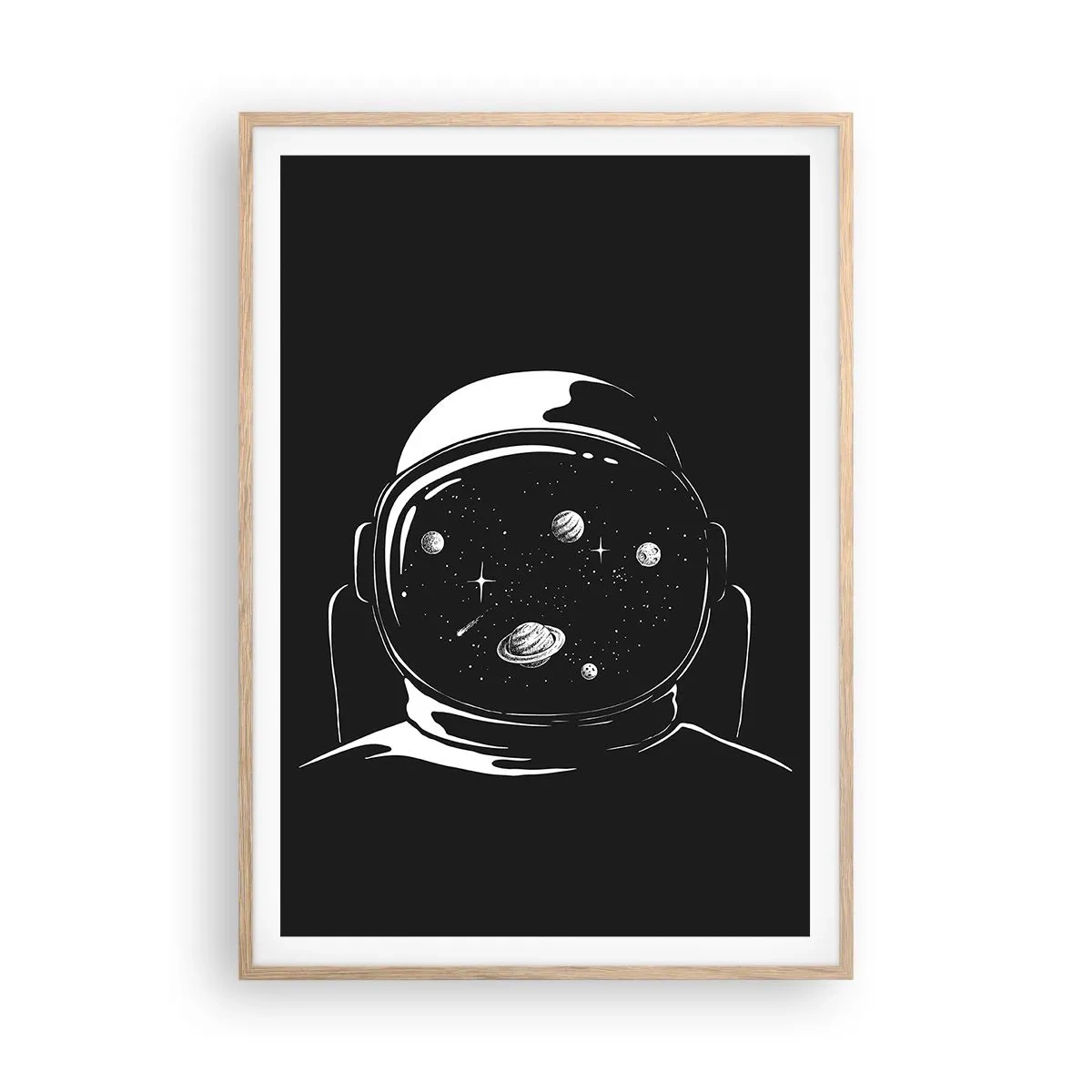 Een poster in een licht eiken lijst - Mooi uitzicht - 70x100 cm