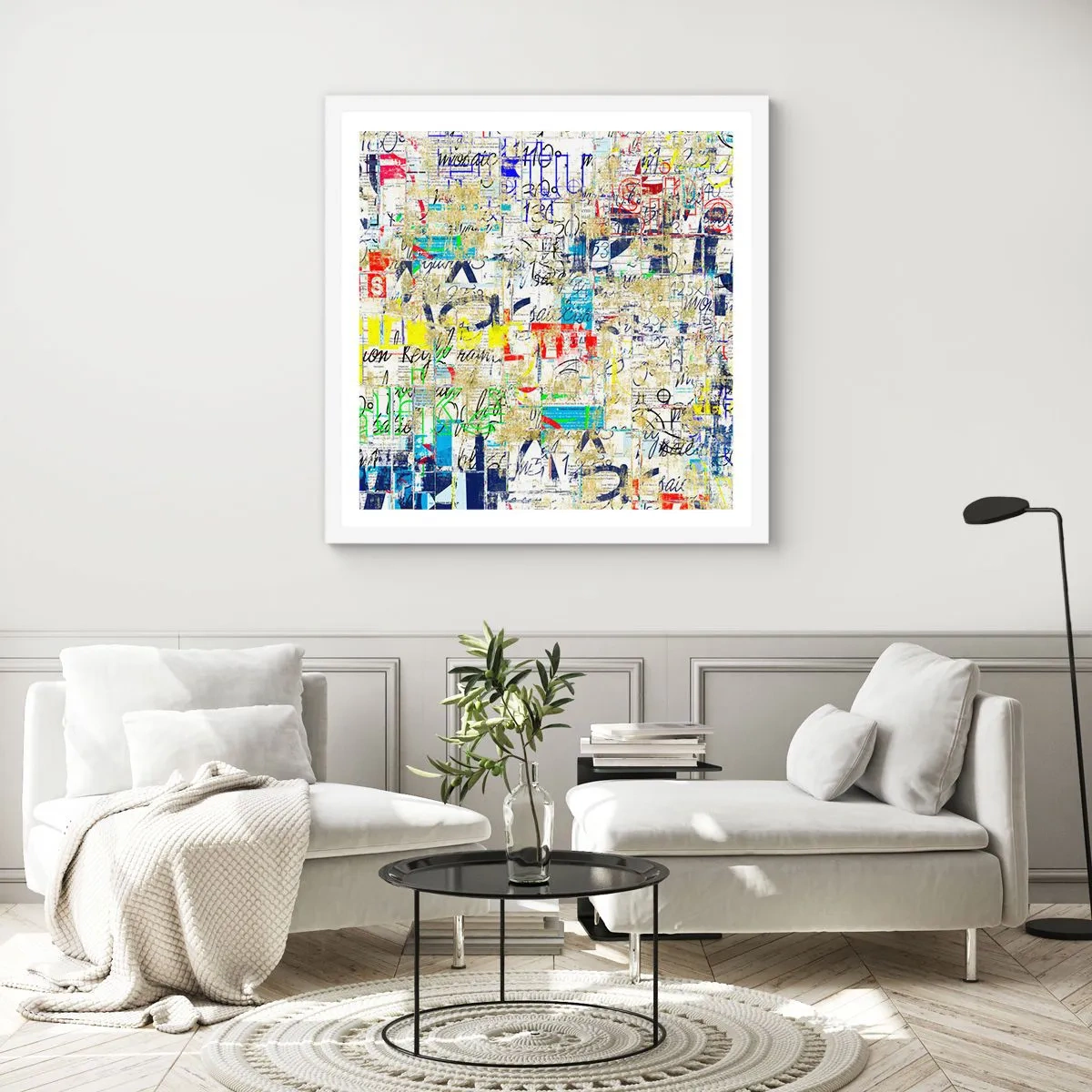 Poster in een witte lijst - Het is gewoon een lust voor het oog - 40x40 cm