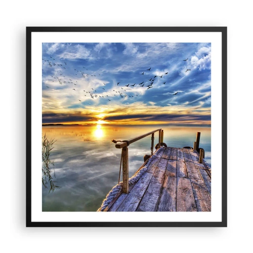 Poster in een zwarte lijst - De wind gaat rusten - 60x60 cm