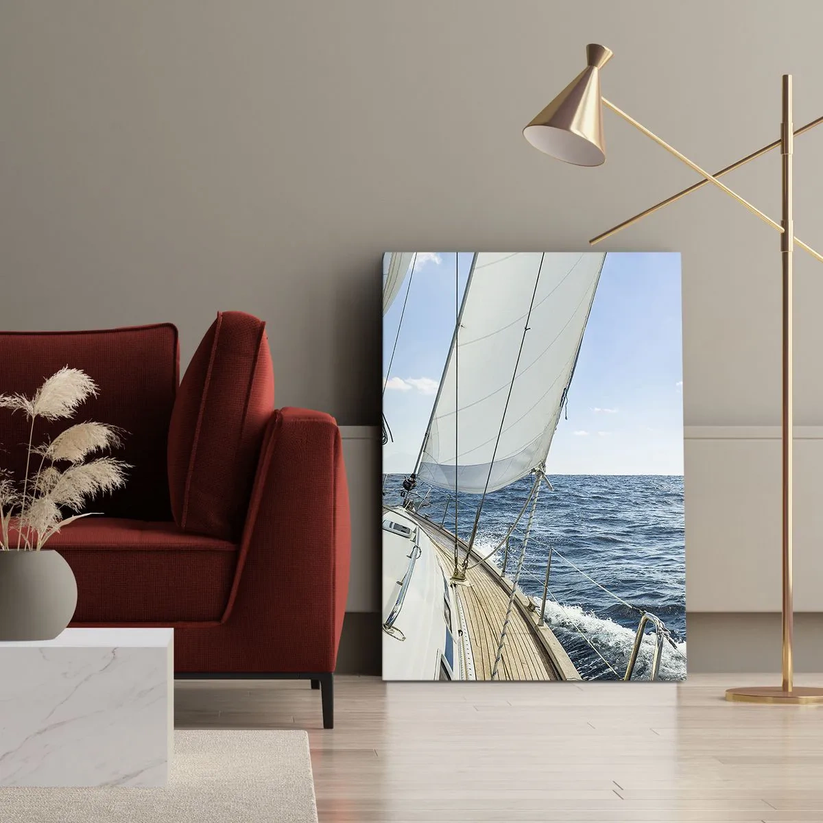 Schilderen op canvas - Ahoi, avontuur - 65x120 cm
