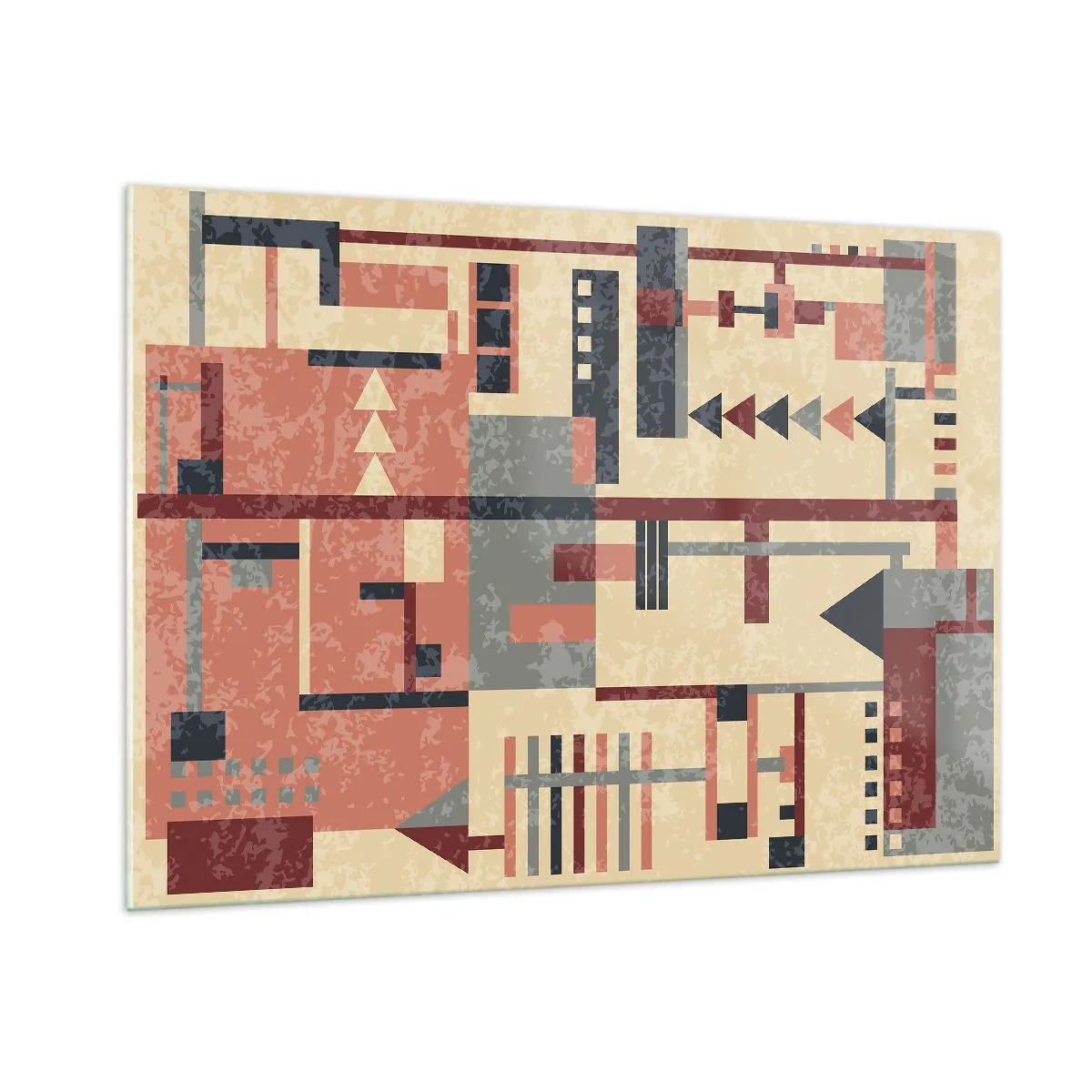 Schilderen op glas - Een combinatie van verticalen en horizontalen - 100x70 cm