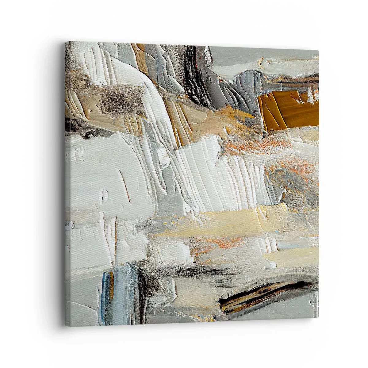 Schilderen op canvas - Kleurrijke lagen - 30x30 cm