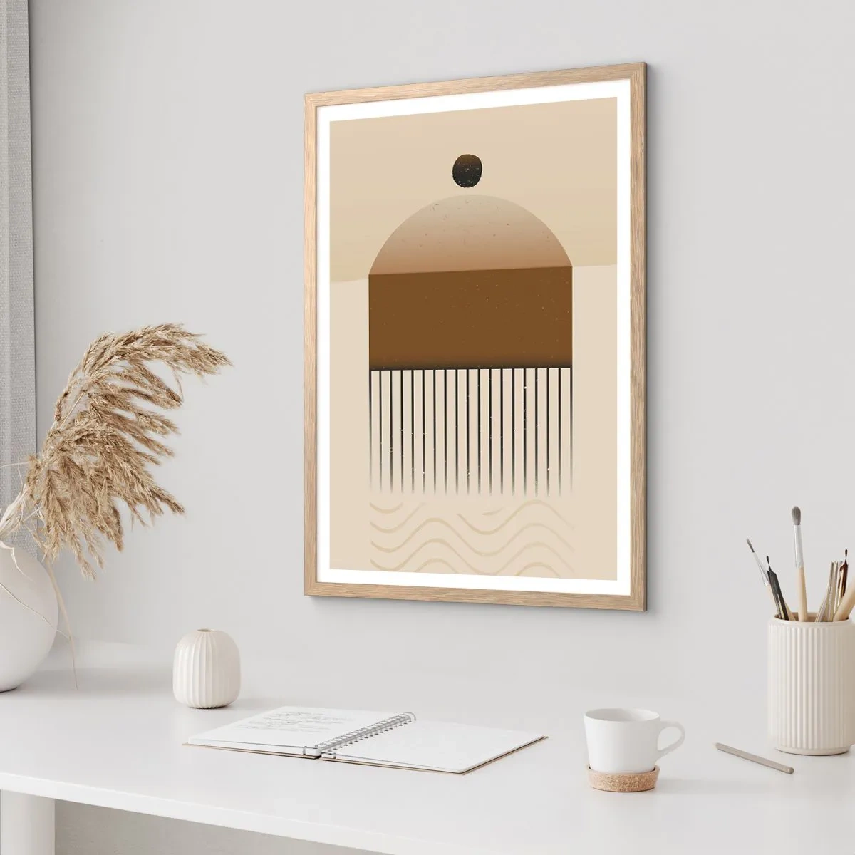 Een poster in een licht eiken lijst - verschillende staten - 61x91 cm